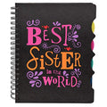TheYayaCafe Best Sister in The World Wirebound Notebook A5 Size 8.5x6 Inches 300 Ruled Pages 70 GSM, Rakhi Bhai Dooj Birthday Gift for Sister from Brother