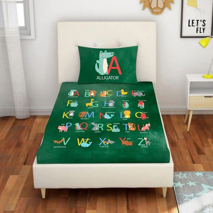 Kids ABCD learning bedsheet