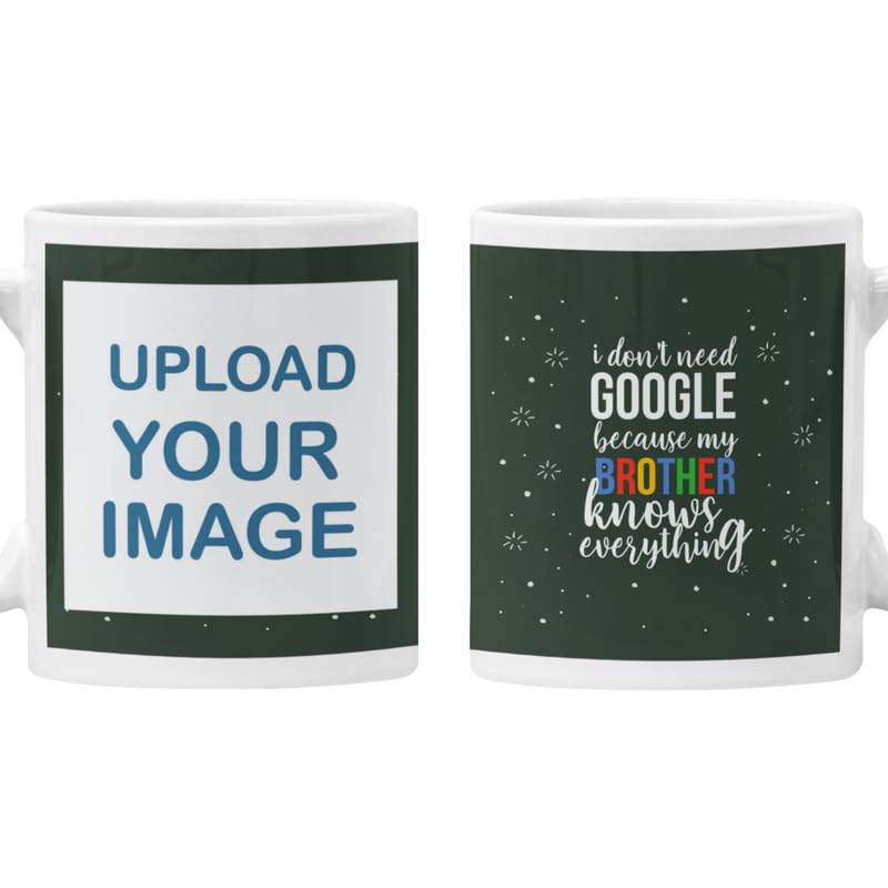 TheYaYaCafe® Personalized Ceramic Printed Google Brother Coffee Mugs for Brother Raksha Bandhan Gift