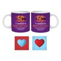 50th Anniversary Parents Couple Coffee Mugs & Coasters Set of 4