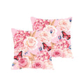 Butterfly & Rose Floral Cushion Cover 24x24 inches