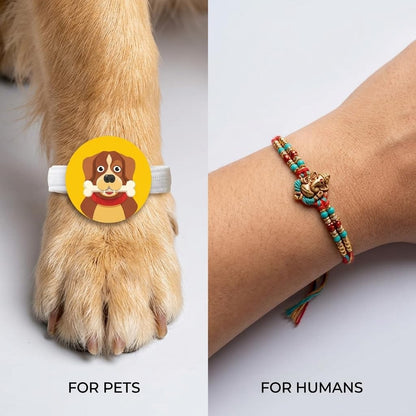 TheYayaCafe Dog Rakhi Rakshabandhan Gift for Pets, Acrylic Paw Rakhi with Elastic Band, 1.5 Inches, Cats and Fur Babies from Pet Parents, Raksha Bandhan, Birthday, Diwali