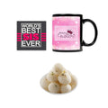 Princess Sister Coffee Mug, Rasgulla & Coaster Rakhi Gift Combo