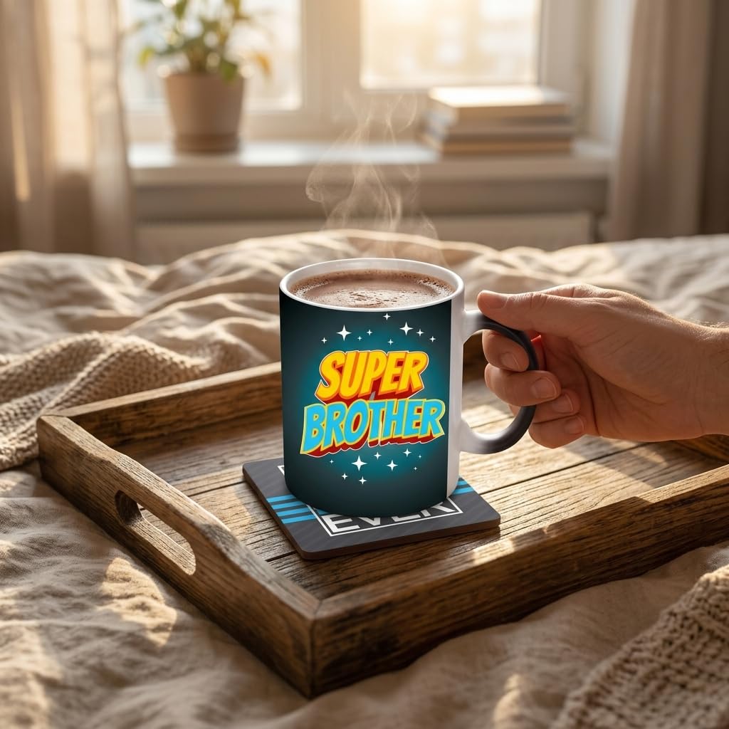 Super Brother Magic Mug, Colour-Changing Ceramic 330 ml