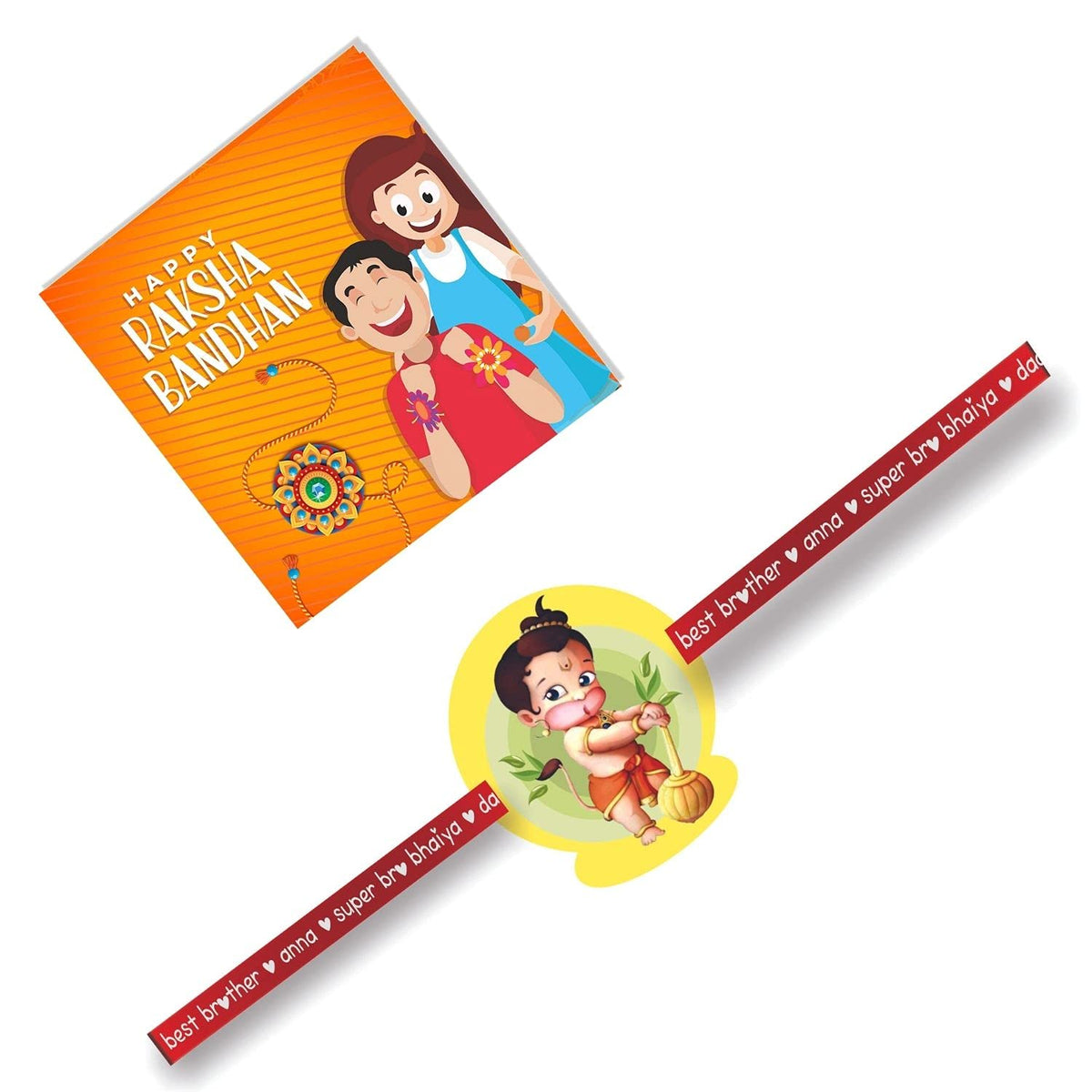 Kids Rakhi Combo of 2 - Lord Ganesha & Hanuman Designs