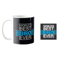 World's Best Bro Coffee Mug Hamper - Mug, Cushion & Keychain