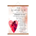I Love You Forever and Ever Scroll Card for Wife, 15x20 Inches