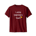 I Stole Daddy's Heart Kids Cotton T-Shirt for Daughter