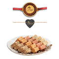 King Queen Bhaiya Bhabhi Rakhi Combo - Mewa Bites Burfi 400g