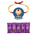 Baby Brother Rakhi Gift Hamper with 5 Dairy Milk Chocolates