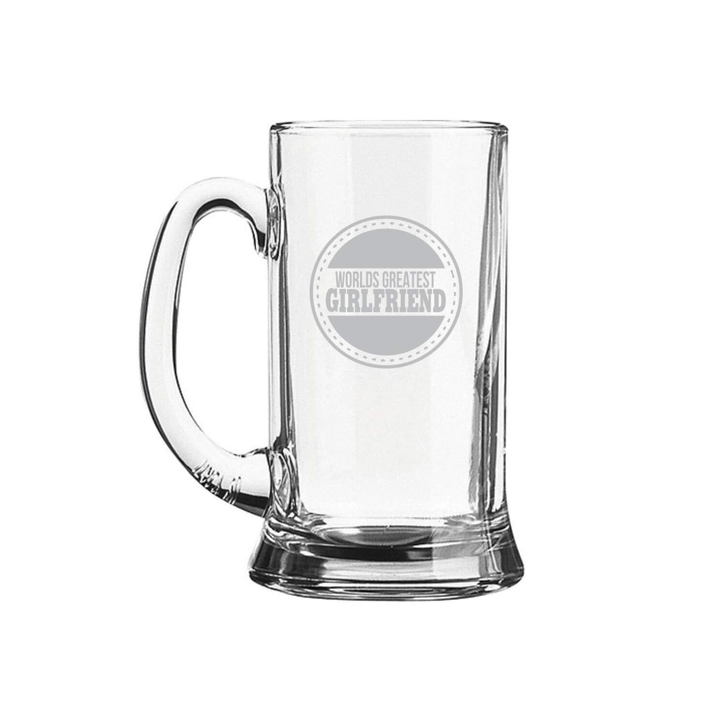 Worlds Greatest Girlfriend Engraved Beer Mug