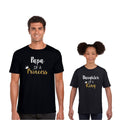 Dad & Daughter Matching T-Shirts Papa of a Princess, Set of 2