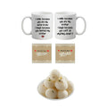 Rakhi Sweets Gift Combo for Bhaiya Bhabhi - I Smile I Laugh Mug, Coaster &