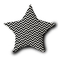 Zig Zag Star Throw Cushion - Black, Filler Included