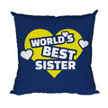 World's Best Sister Personalised Cushion Cover 12x12 Bhai Dooj