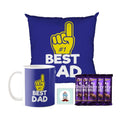 Best Dad Mug, Cushion Cover & Chocolate Hamper