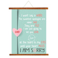 Sorry Scroll Greeting Card, I Won't Say a Word, 15x20 Inches