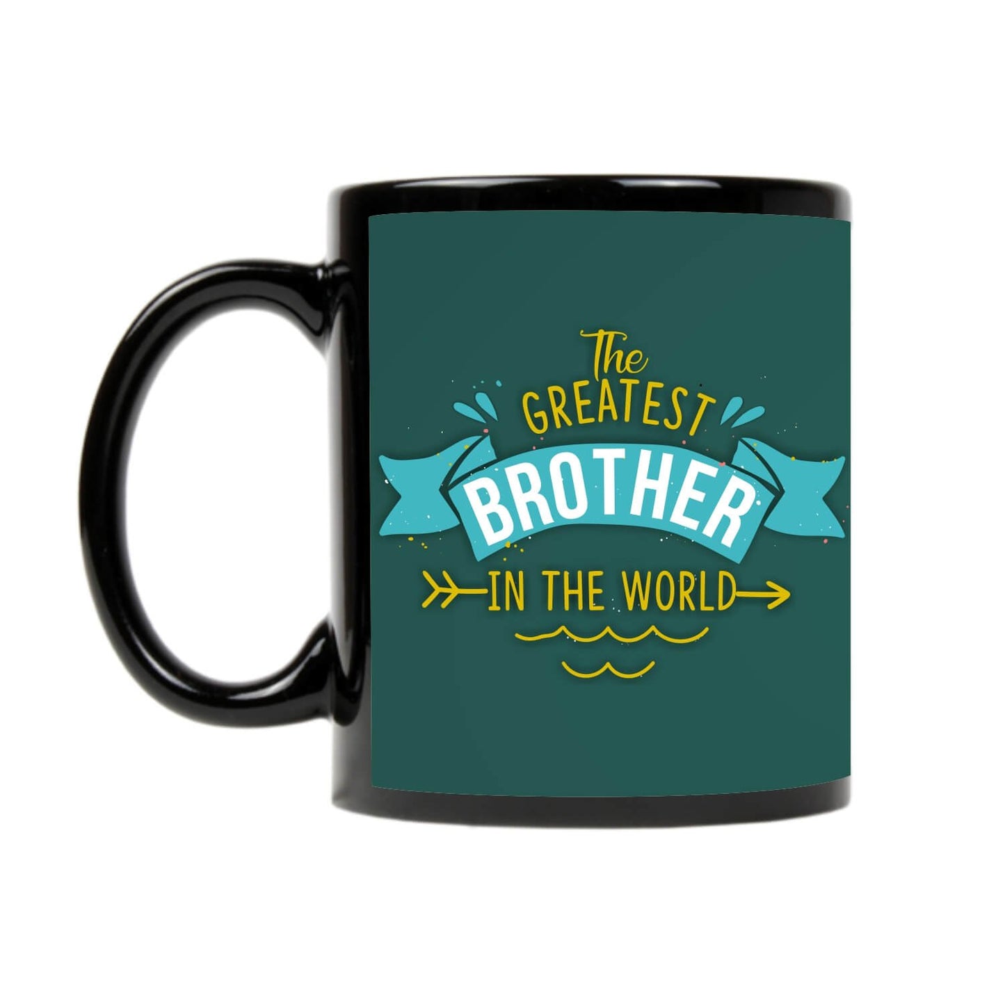 TheYayaCafe Ceramic Coffee Mug and Coaster Combo The Greatest Brother in The World 330 ml, Birthday Raksha Bandhan Bhai Dooj Gift for Brother from Sister