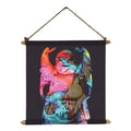 Artistic Laughing Buddha Canvas Scroll Wall Painting - 12x12 In