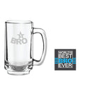 No 1 Bro Beer Mug - Personalised Gift for Brother