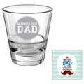 Dad Engraved Whisky Glass with Coaster - Premium Gift
