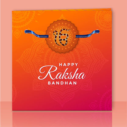 TheYayaCafe Rakhi for Brother Ek Onkar Printed Bracelet 1.5 Inches, Raksha Bandhan Gift for Bhai, Brother, Bhaiya from Sister