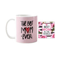 Coffee Mug with Coaster - The Best Mom Ever Gift