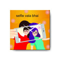 Selfie Wala Bhai Framed Wall Clock - Personalised Rakhi Gift for Brother