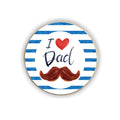 I Love Dad Round Fridge Magnet - Personalised Gift