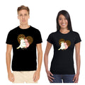 Love Birds Owls Cartoon Matching Couple T-Shirts