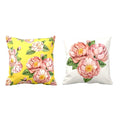Floral Flowers Cushion Cover Set of 2 – 20x20 inch Throw Pillow