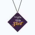 Everyday Is a Fresh Start Motivational Acrylic Car Hanging