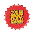 Best Dad in The World Fridge Magnet with Bottle Opener