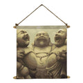 Laughing Buddha Canvas Wall Painting for Wealth - 12x12 inches