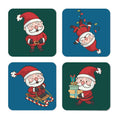 Happy Santa Claus Christmas Coasters, Acrylic Coaster Set