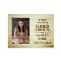 Engraved Wooden Poem Photo Frame for Teacher