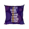 Grandma Definition Velvet Cushion with Filler 12x12 inches