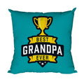 Best Grandpa Ever Velvet Cushion with Filler - Birthday Gift, 12x12