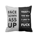 Love Cotton Throw Cushion Cover, Black, 12x12 Inches