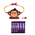 Monkey Lil Bro Rakhi with 5 Dairy Milk Chocolates Combo