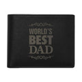 World's Best Dad Men's Leather Wallet - Voguish Black