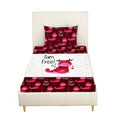 Cute Dinosaur with Unicorn Printed Velvet Kids Bedsheet, King Size