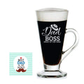 Coffee Mug for Dad - Funny Dad Boss Engraved, with Coaster