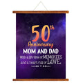 50th Anniversary Love Memories Scroll Card for Parents - 18x24