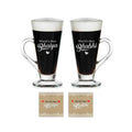 Best Bhaiya Bhabhi Glass Tea Cups with Coaster - Couple Gift