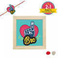No 1 Brother Canvas Wall Clock - Rakhi & Birthday Gift, 6x6 inches