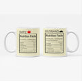 Coffee Mug Couple Nutrition Facts - Personalised Valentine Gift