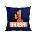No.1 Bhabhi Cushion Cover - Birthday & Bhai Dooj Gift, 12x12 Inches