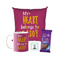 My Heart Belongs to Daddy Coffee Mug Hamper with Dairy Milk Silk