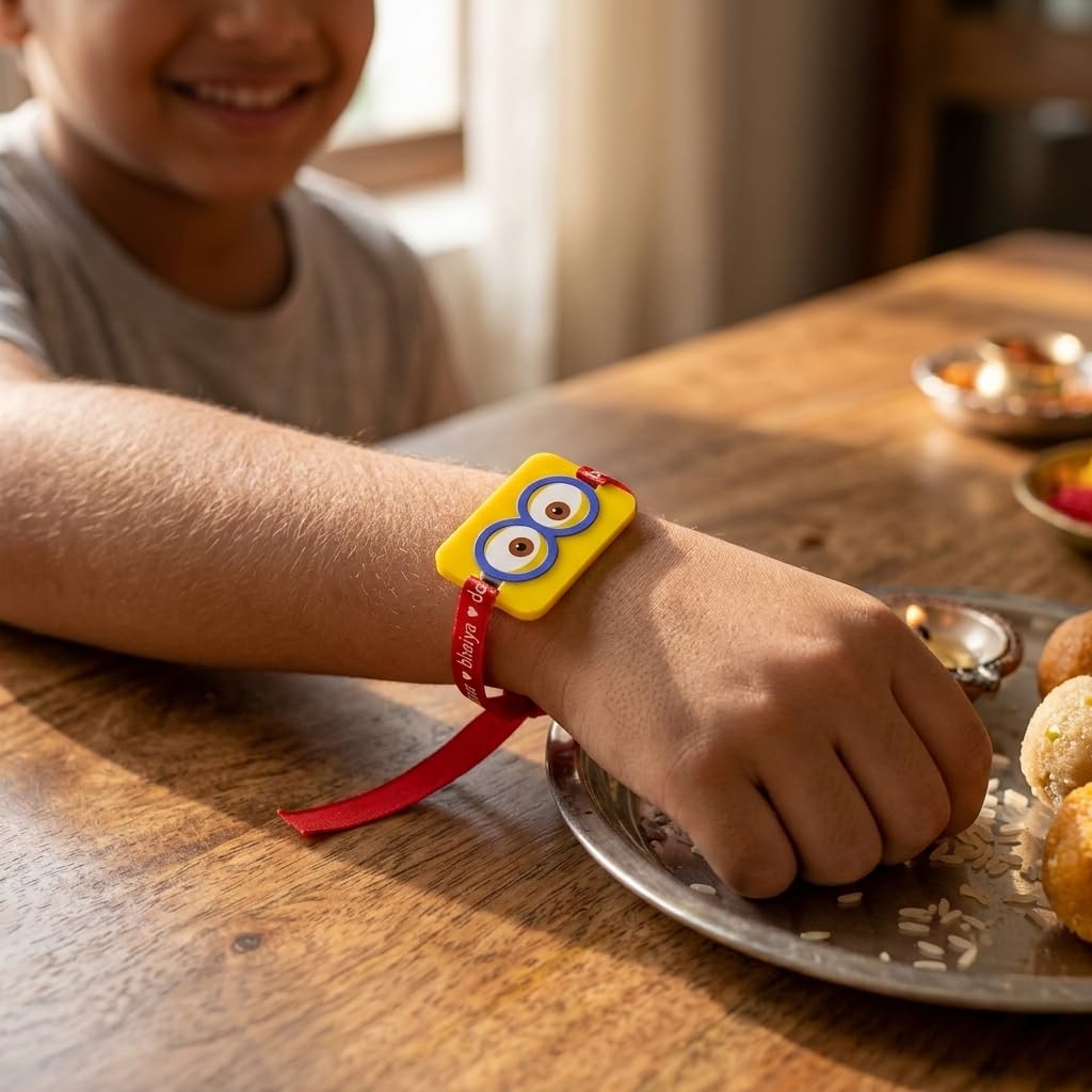 Yellow Minion Kids Rakhi for Little Brother